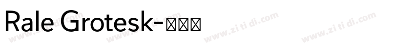 Rale Grotesk字体转换
